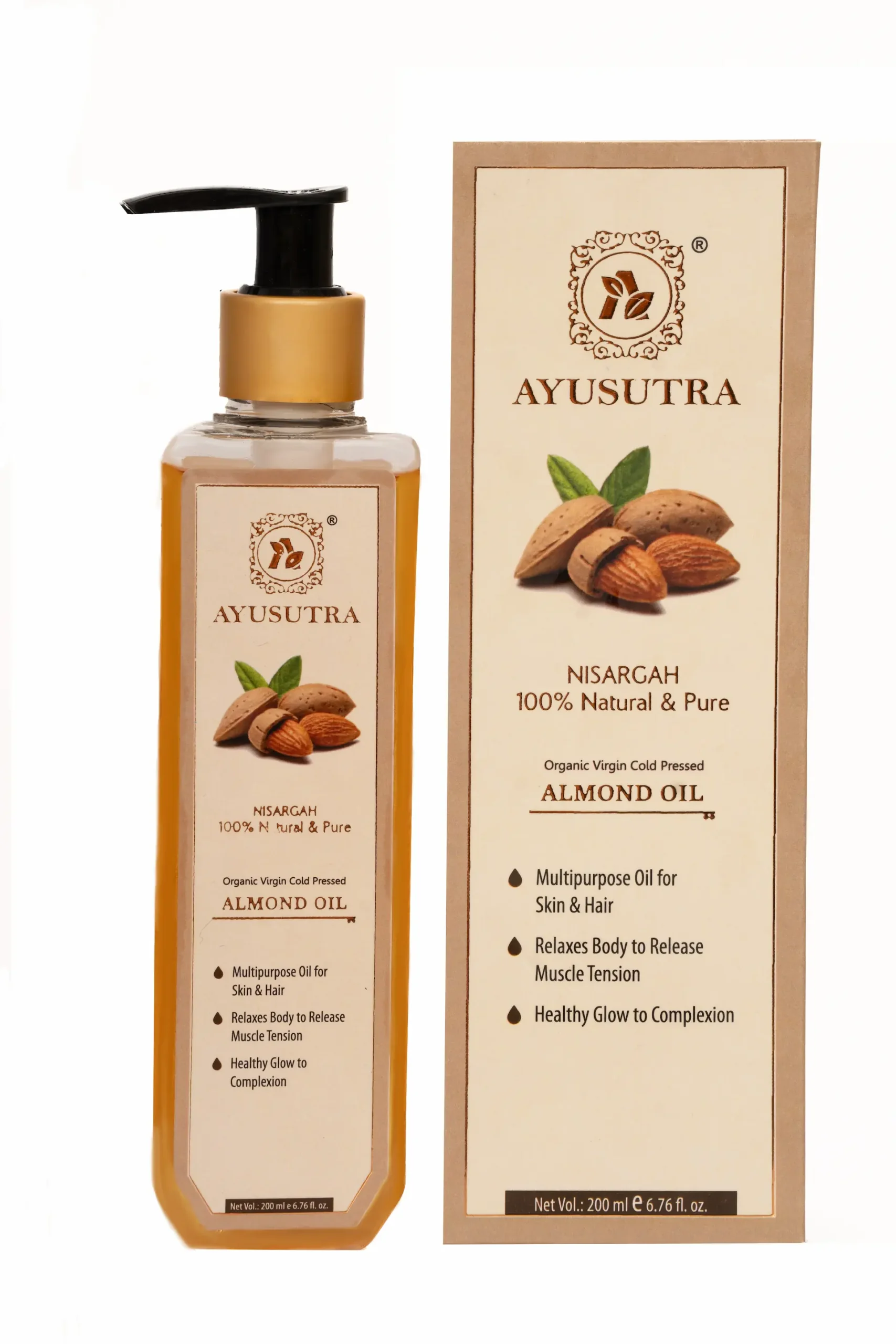 organic cold pressed virgin almond oil